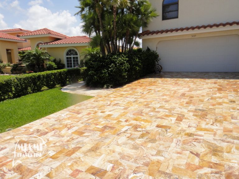 TRAVERTINE PAVER 6X12 AUTUMN BLEND Miami Travertine