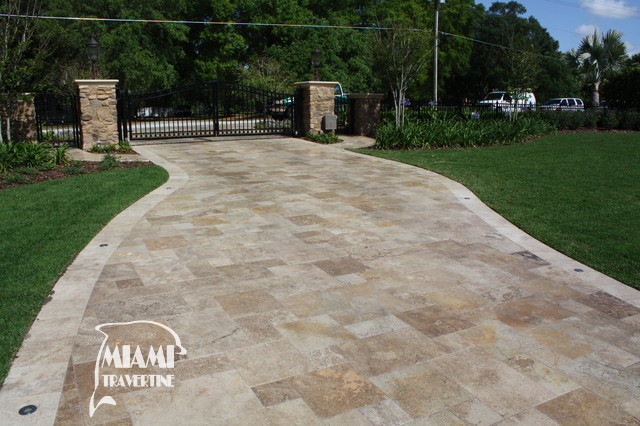 TRAVERTINE PAVER FRENCH PATTERN COUNTRY CLASSIC 04