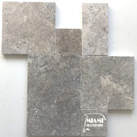 TRAVERTINE PAVER FRENCH PATTERN SILVER 01