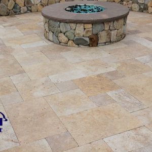 TRAVERTINE PAVERS FRENCH PATTERN COUNTRY CLASSIC (