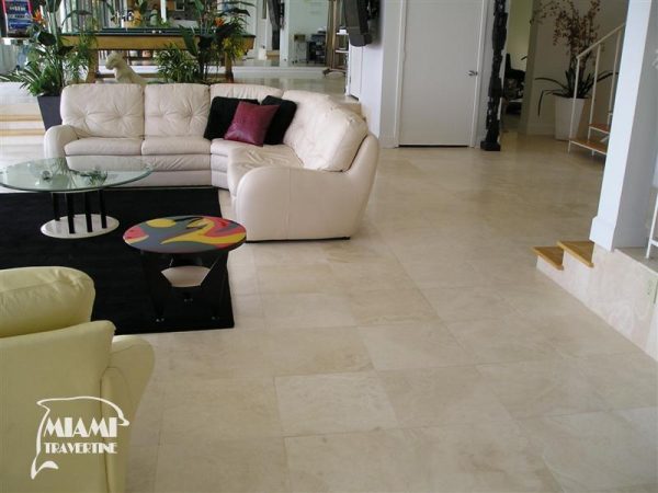 TRAVERTINE TILE HONED FILLED 18X18 IVORY SELECT 02